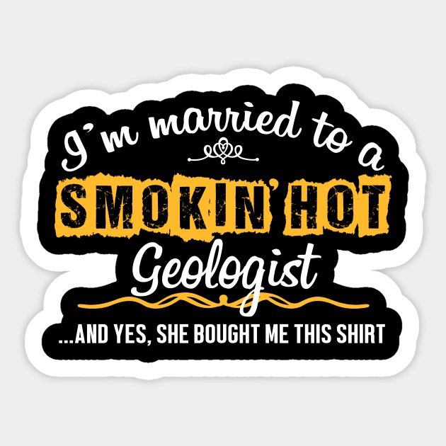 For Geologist's Husband Funny Gift Sticker by divawaddle